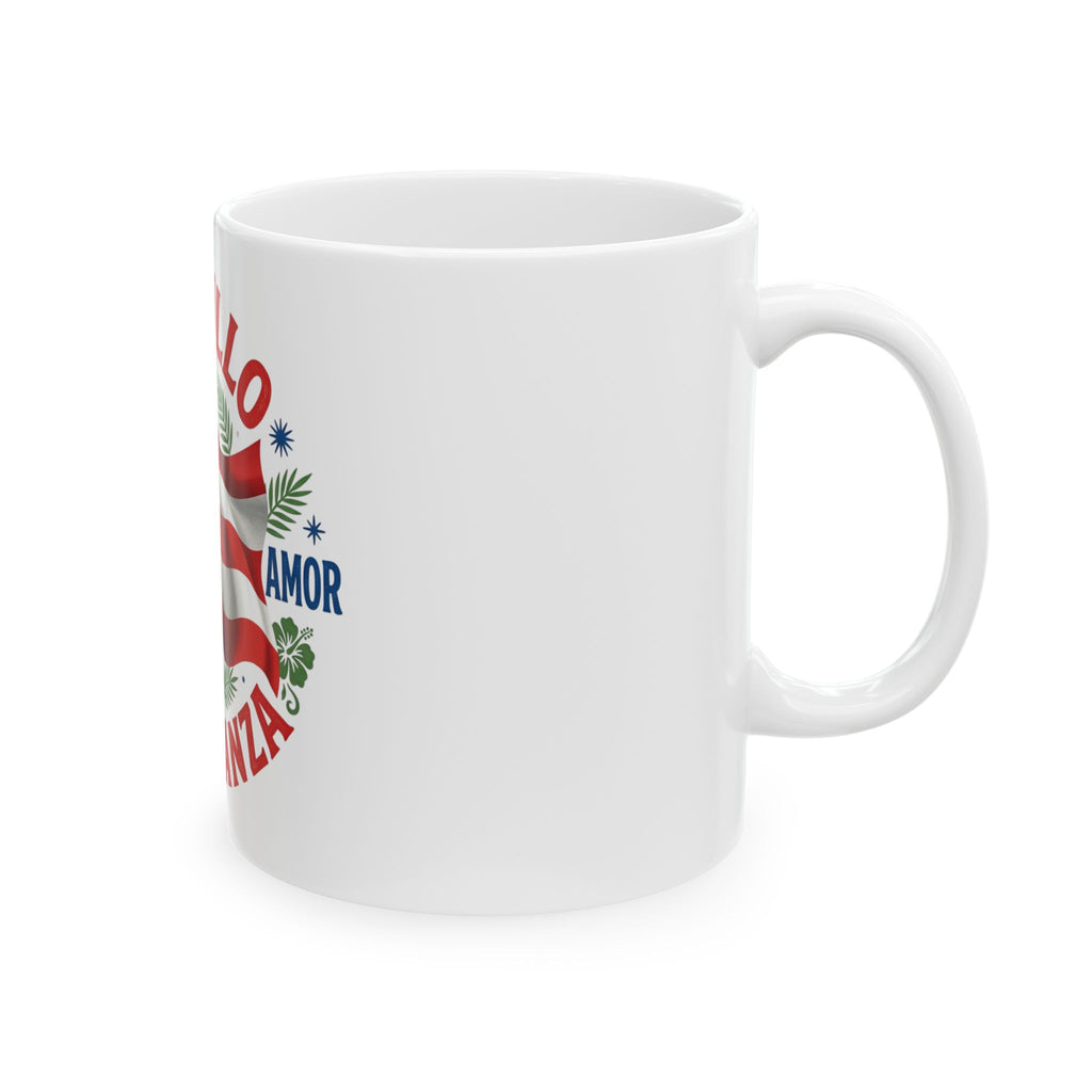Orgullo Esperanza Puerto Rico Flag Mug | Paz Amor ceramic mug
