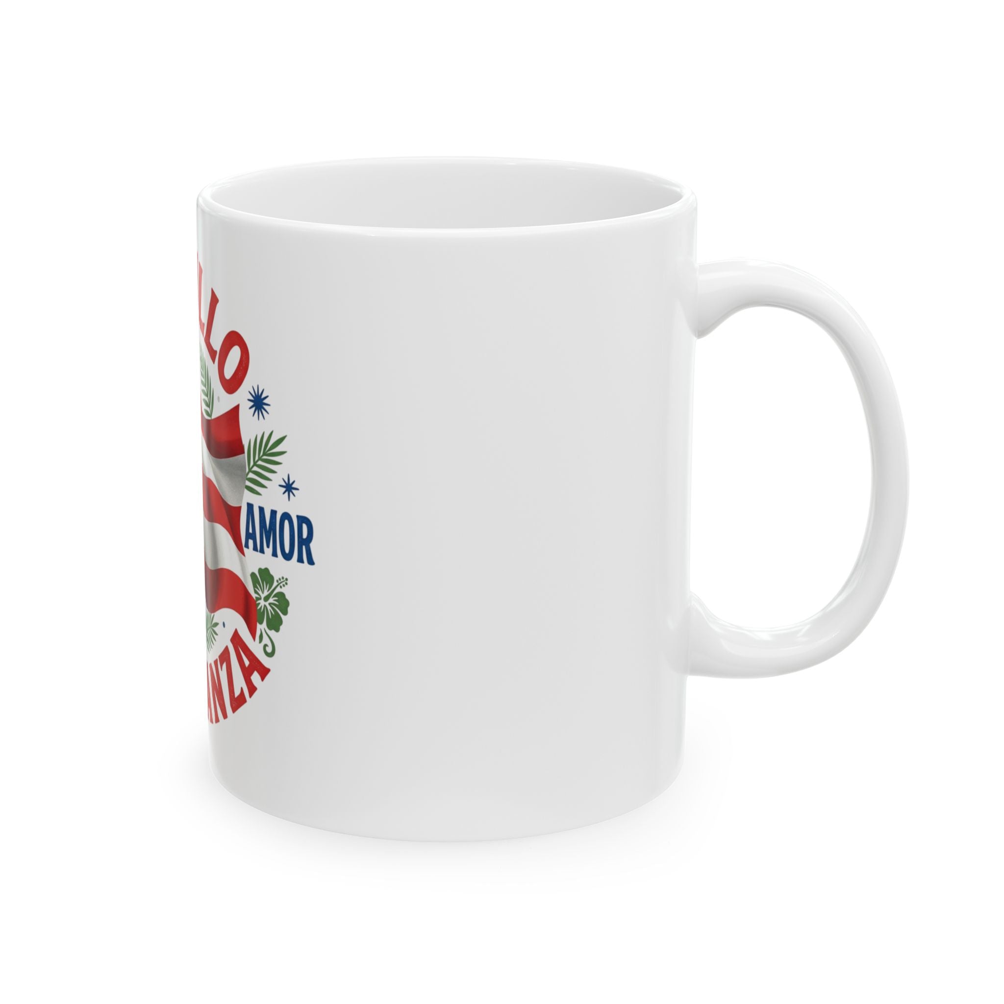 Orgullo Esperanza Puerto Rico Flag Mug | Paz Amor ceramic mug