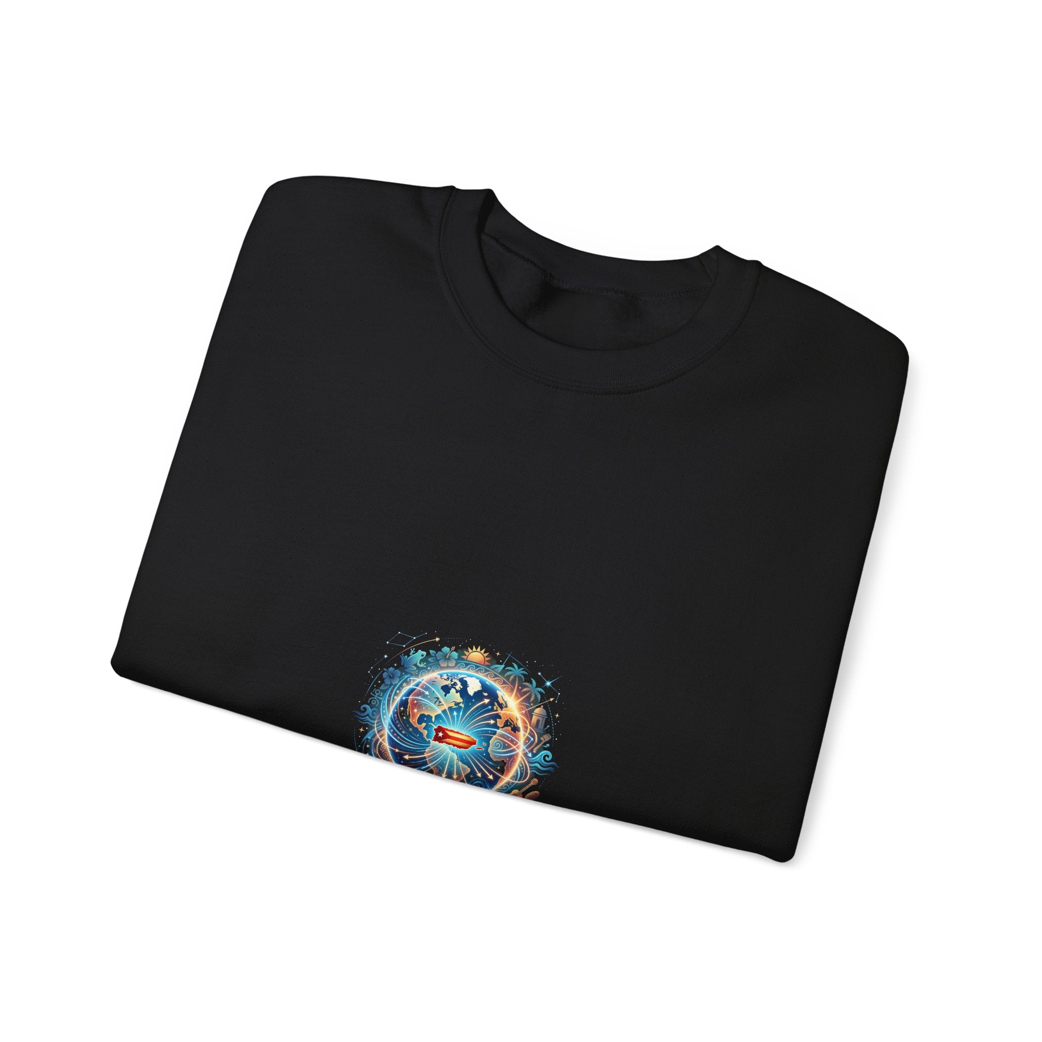 Crewneck Sweatshirt — Colorful Sun & Moon Mandala Graphic