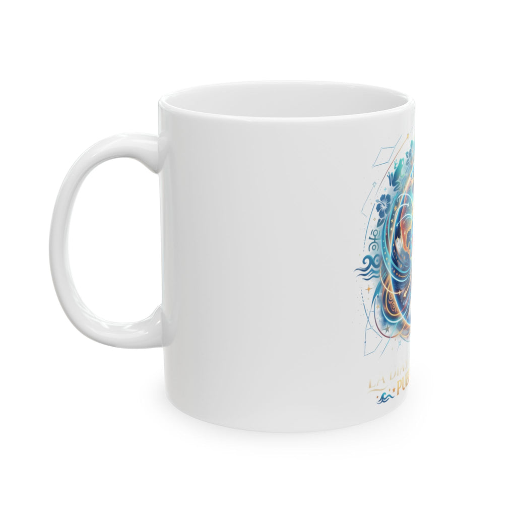Taza de ceramica de puerto rico la diaspora mundial.
