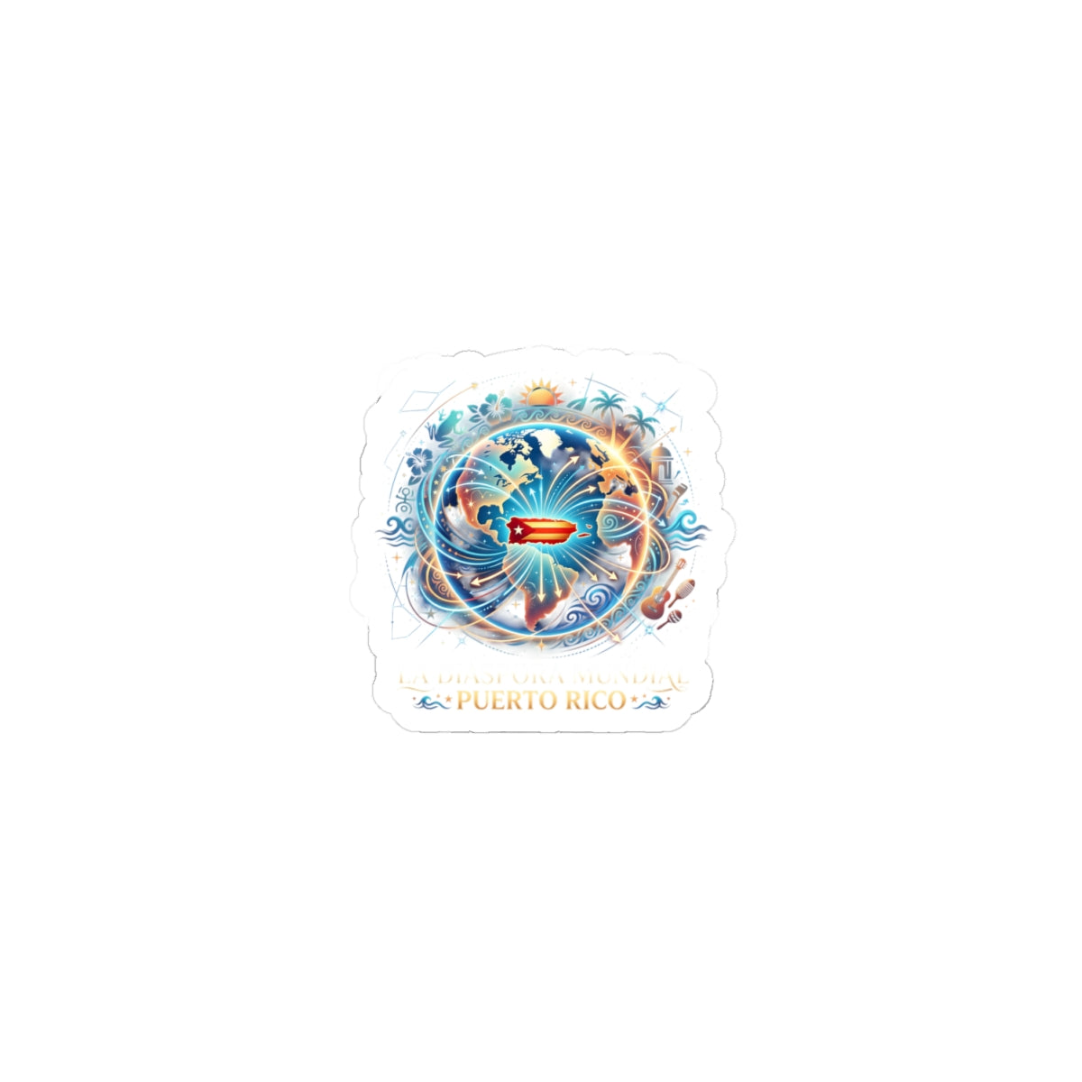 Puerto Rico sol taino sticker