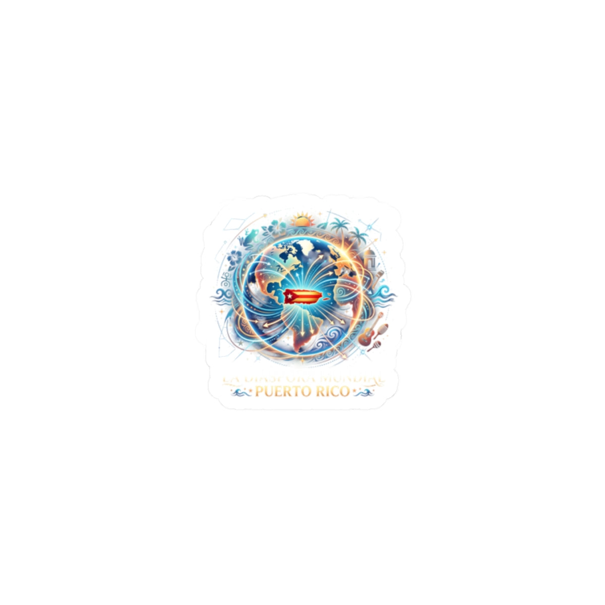 Puerto Rico sol taino sticker