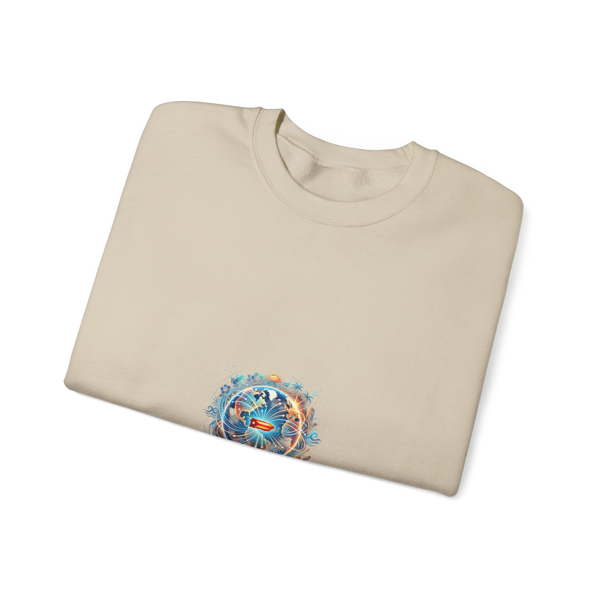 Crewneck Sweatshirt — Colorful Sun & Moon Mandala Graphic
