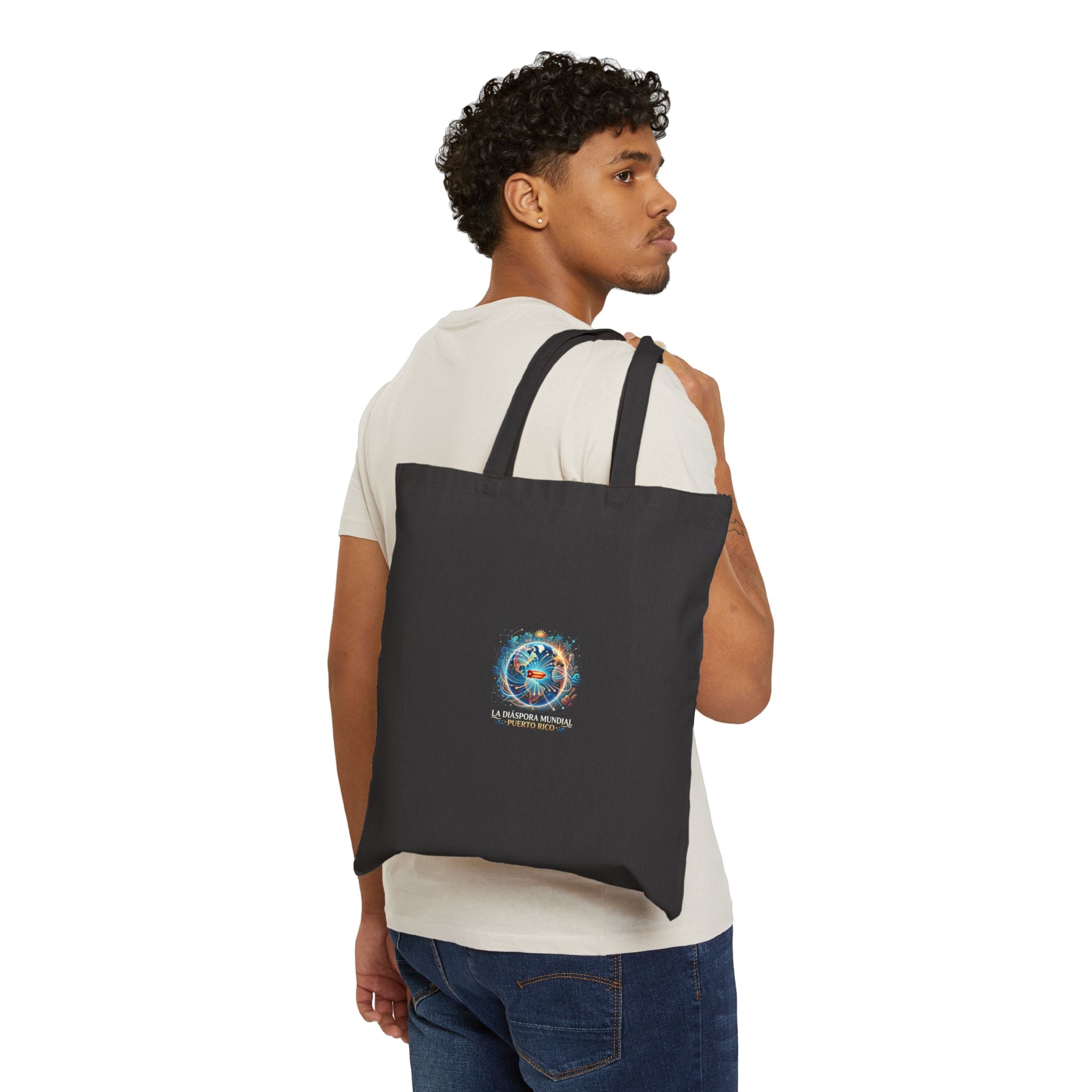 Bolsa tote de lona con mandala de ballena oceanica — Eco-Friendly para playa y uso diario
