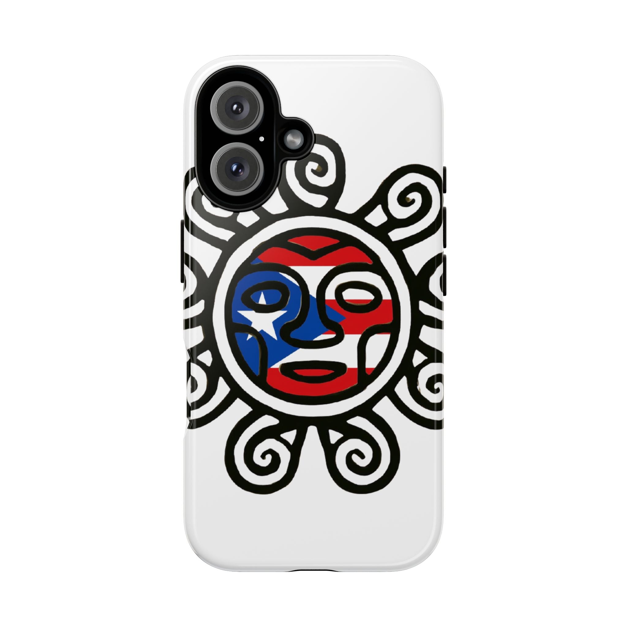 Sol taino iphone 16 case —  Puerto Rico Flag Design