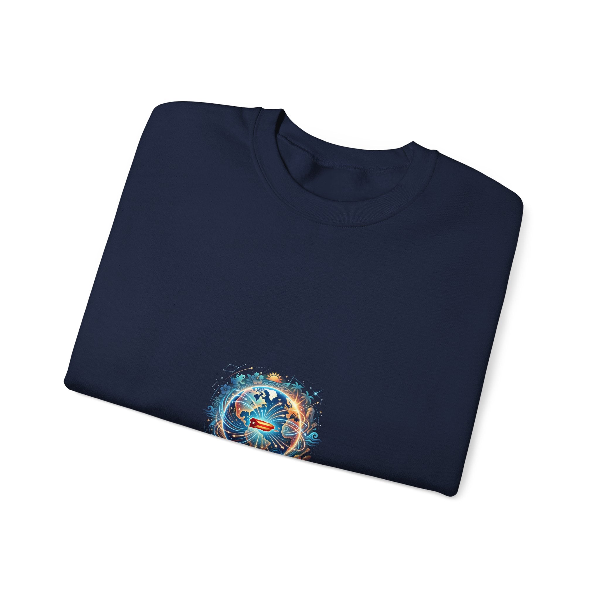 Crewneck Sweatshirt — Colorful Sun & Moon Mandala Graphic