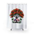 Cortina para baño flamboyan puertorriqueño