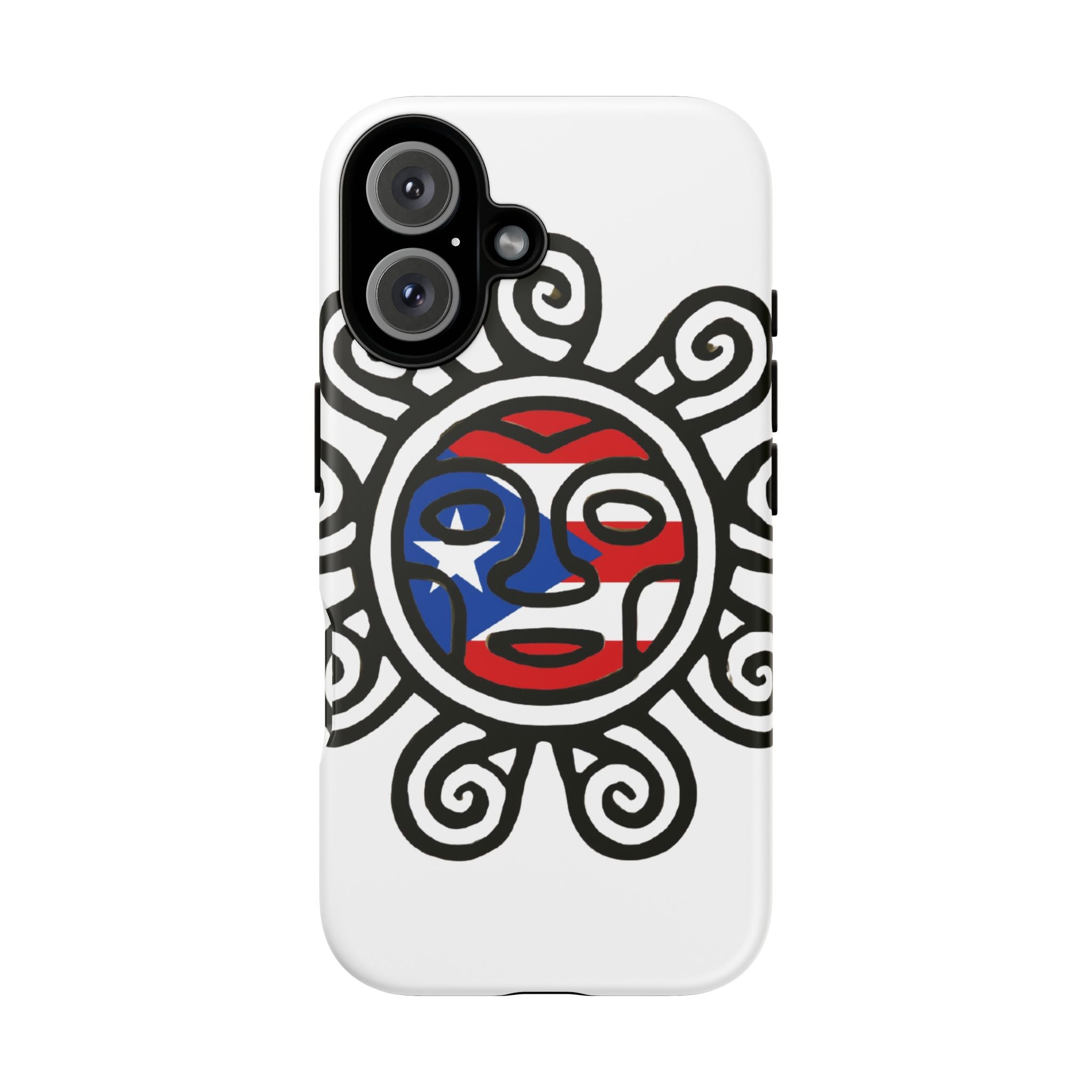 Sol taino iphone 16 case —  Puerto Rico Flag Design