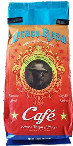 Draco Rosa Organic Ground Coffee from Puerto Rico (8 Ounces)