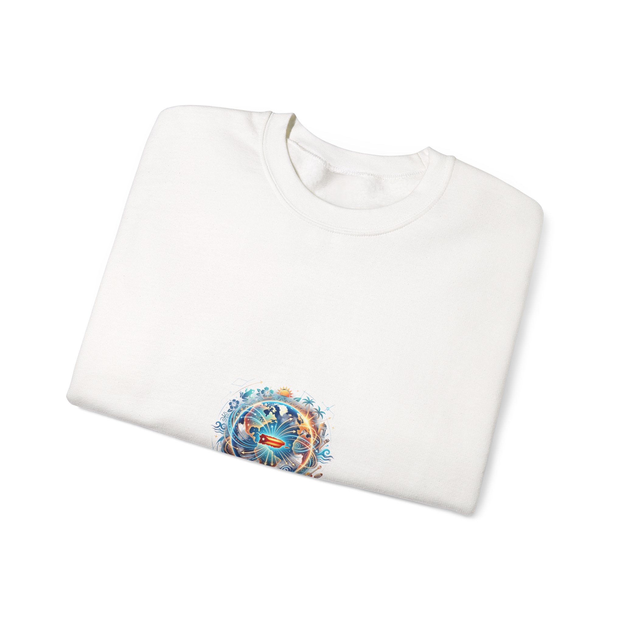 Crewneck Sweatshirt — Colorful Sun & Moon Mandala Graphic