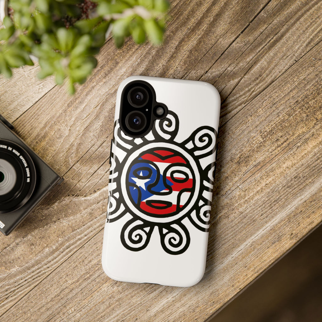 Sol taino iphone 16 case —  Puerto Rico Flag Design
