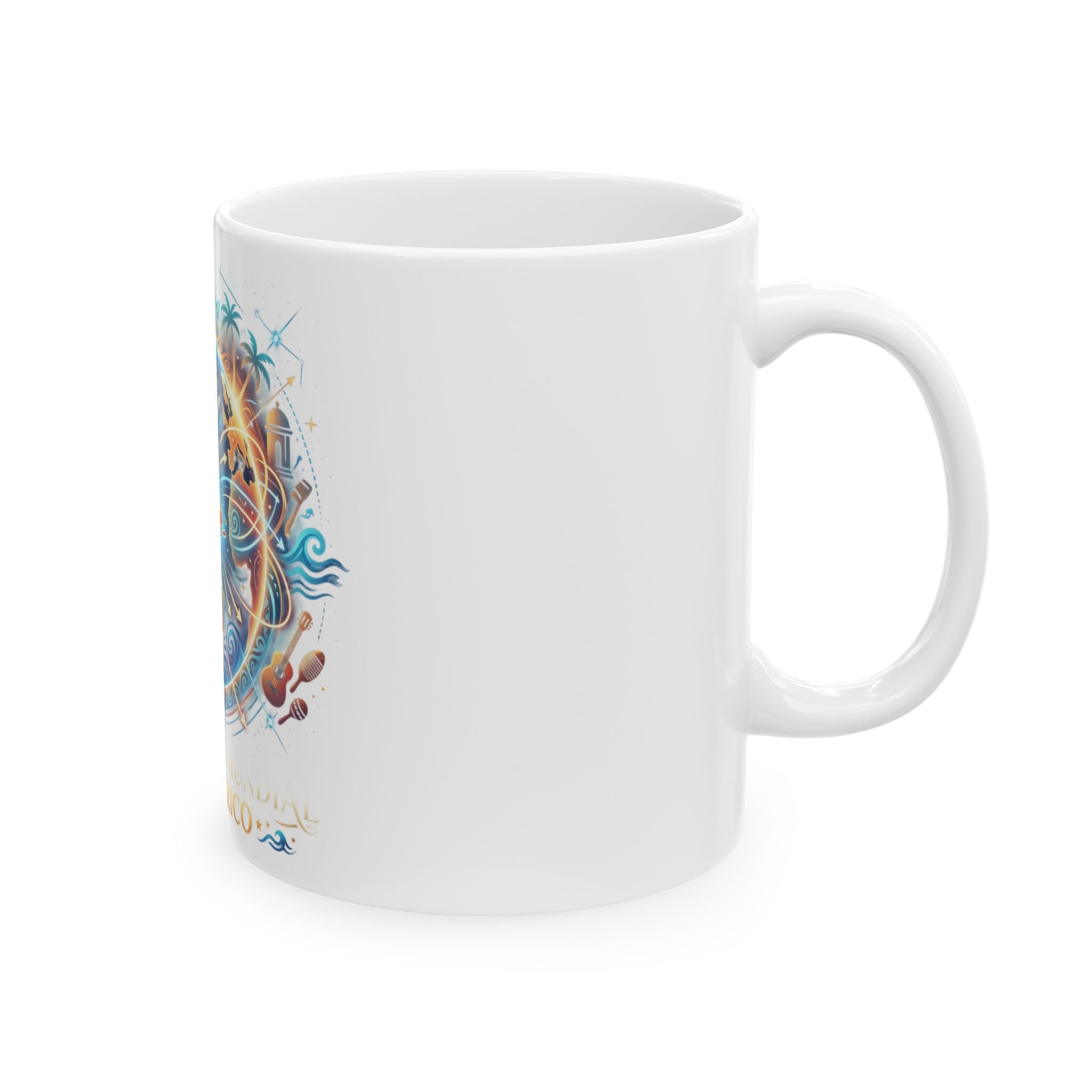 Taza de ceramica de puerto rico la diaspora mundial.