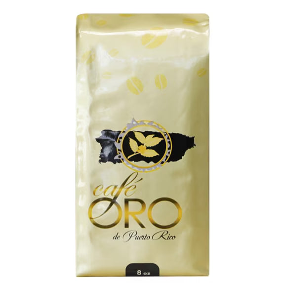 Cafe Oro De Puerto Rico Blend, Roasted, Ground, 8 oz, Medium Roast