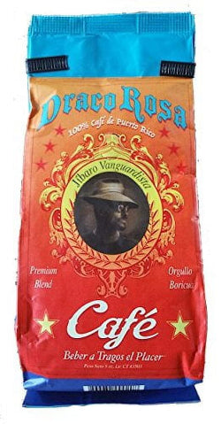 Draco Rosa Organic Ground Coffee from Puerto Rico (8 Ounces)