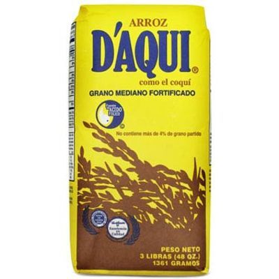 D'aqui Arroz Grano Mediano 3lbs