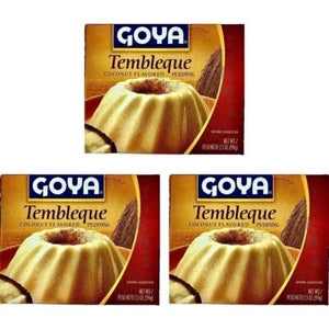 Goya Tembleque Coconut Flavored Pudding 3.5 oz  Pack of 3